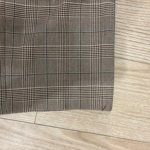Aritzia Plaid Brown Trousers - Picture 4 of 5